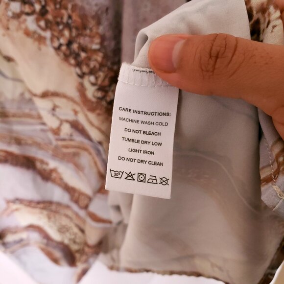 Woman Crystal Rock Print Tie Dye Relaxed Lightweight Blouse Plus Size XXL - Picture 5 of 11